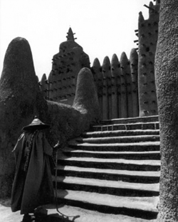 Worshipper Entering Grande Mosque Djenne, by Andrew Geiger