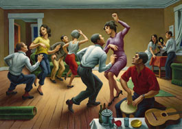 The Twist, oil, by Thomas Hart Benton